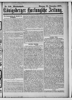 Königsberger Hartungsche Zeitung vom 22.11.1909