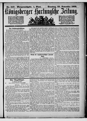 Königsberger Hartungsche Zeitung on Nov 23, 1909