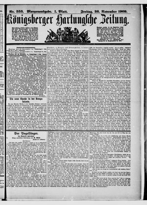 Königsberger Hartungsche Zeitung vom 26.11.1909