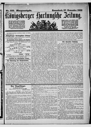Königsberger Hartungsche Zeitung vom 27.11.1909