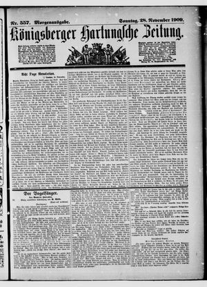 Königsberger Hartungsche Zeitung vom 28.11.1909