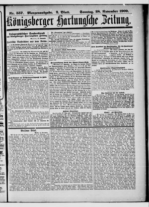Königsberger Hartungsche Zeitung vom 28.11.1909