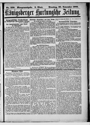 Königsberger Hartungsche Zeitung vom 30.11.1909