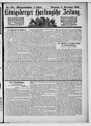 Königsberger Hartungsche Zeitung vom 07.12.1909