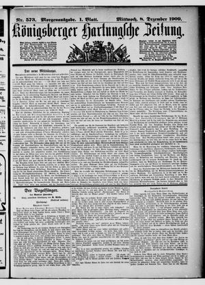 Königsberger Hartungsche Zeitung vom 08.12.1909