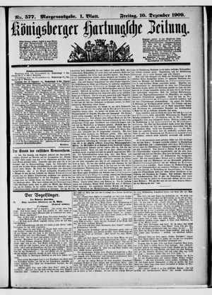 Königsberger Hartungsche Zeitung vom 10.12.1909