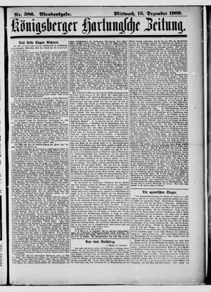Königsberger Hartungsche Zeitung vom 15.12.1909