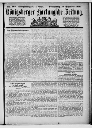 Königsberger Hartungsche Zeitung vom 16.12.1909