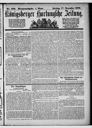 Königsberger Hartungsche Zeitung vom 17.12.1909