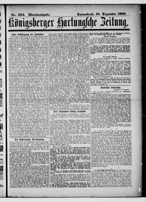 Königsberger Hartungsche Zeitung vom 18.12.1909