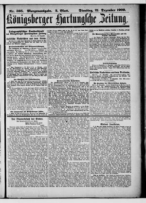 Königsberger Hartungsche Zeitung vom 21.12.1909