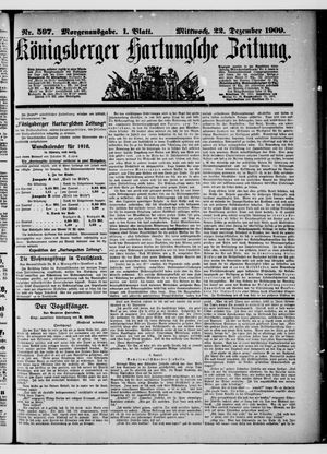 Königsberger Hartungsche Zeitung vom 22.12.1909