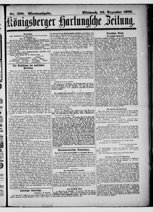 Königsberger Hartungsche Zeitung vom 22.12.1909