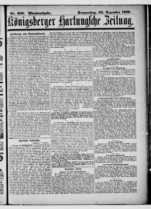 Königsberger Hartungsche Zeitung vom 23.12.1909
