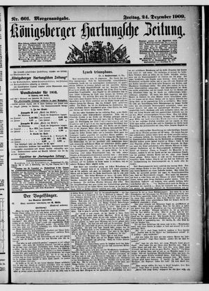 Königsberger Hartungsche Zeitung on Dec 24, 1909