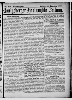 Königsberger Hartungsche Zeitung on Dec 24, 1909