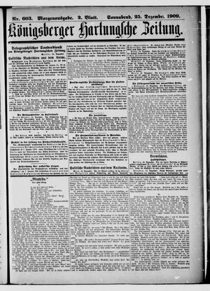 Königsberger Hartungsche Zeitung vom 25.12.1909