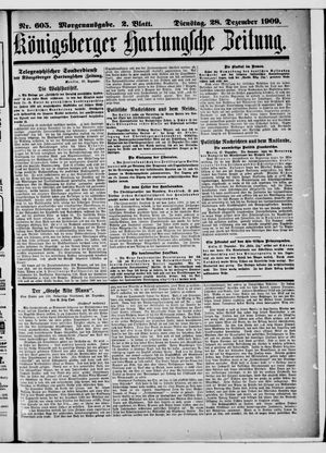 Königsberger Hartungsche Zeitung vom 28.12.1909