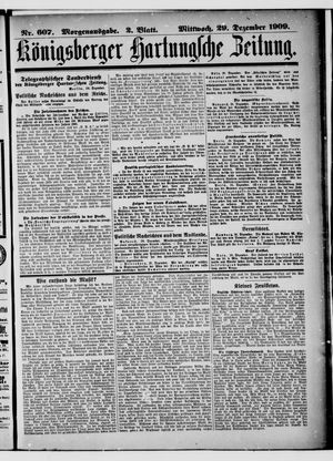 Königsberger Hartungsche Zeitung vom 29.12.1909