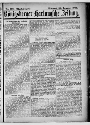 Königsberger Hartungsche Zeitung vom 29.12.1909