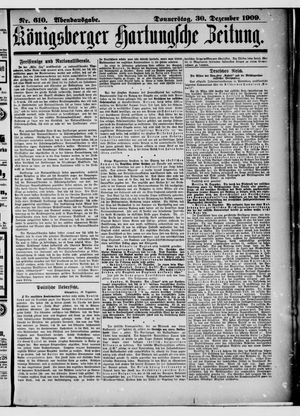 Königsberger Hartungsche Zeitung vom 30.12.1909