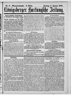 Königsberger Hartungsche Zeitung vom 07.01.1910