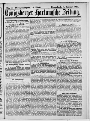 Königsberger Hartungsche Zeitung vom 08.01.1910