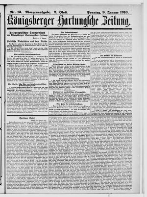 Königsberger Hartungsche Zeitung on Jan 9, 1910