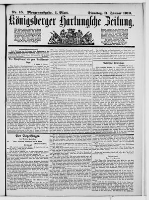 Königsberger Hartungsche Zeitung on Jan 11, 1910