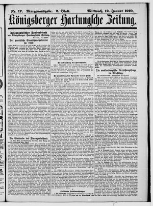 Königsberger Hartungsche Zeitung vom 12.01.1910