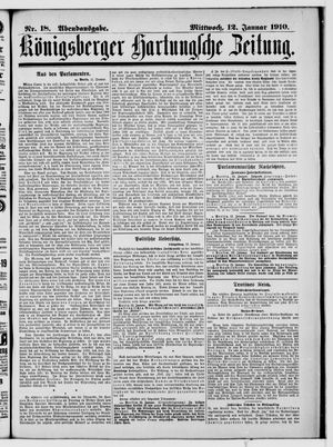 Königsberger Hartungsche Zeitung vom 12.01.1910