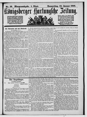 Königsberger Hartungsche Zeitung vom 13.01.1910