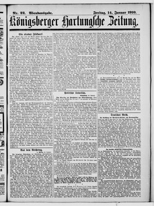 Königsberger Hartungsche Zeitung vom 14.01.1910