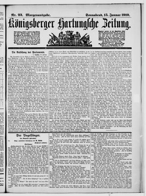 Königsberger Hartungsche Zeitung vom 15.01.1910