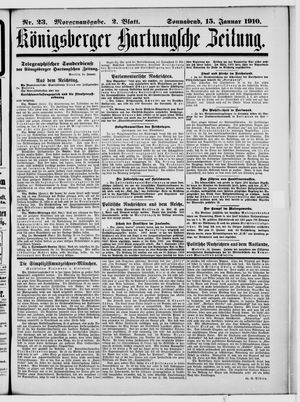 Königsberger Hartungsche Zeitung on Jan 15, 1910