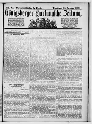 Königsberger Hartungsche Zeitung vom 18.01.1910