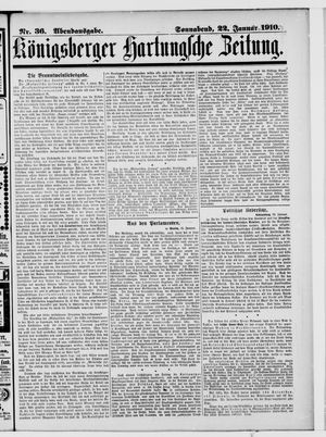 Königsberger Hartungsche Zeitung vom 22.01.1910
