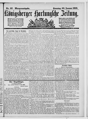 Königsberger Hartungsche Zeitung vom 23.01.1910