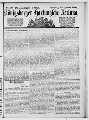 Königsberger Hartungsche Zeitung vom 25.01.1910