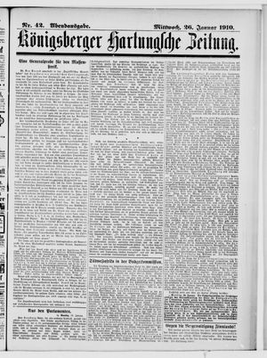 Königsberger Hartungsche Zeitung vom 26.01.1910