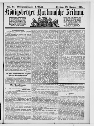Königsberger Hartungsche Zeitung on Jan 28, 1910
