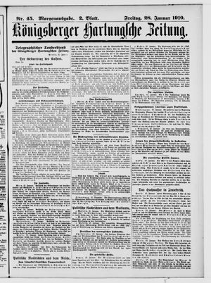 Königsberger Hartungsche Zeitung vom 28.01.1910