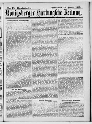 Königsberger Hartungsche Zeitung vom 29.01.1910