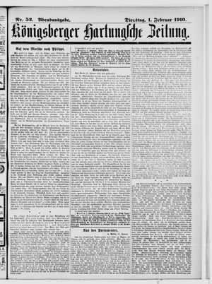 Königsberger Hartungsche Zeitung vom 01.02.1910