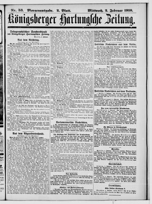 Königsberger Hartungsche Zeitung vom 02.02.1910