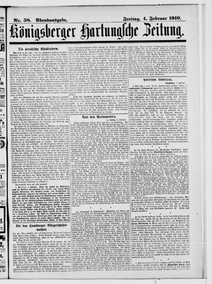 Königsberger Hartungsche Zeitung vom 04.02.1910