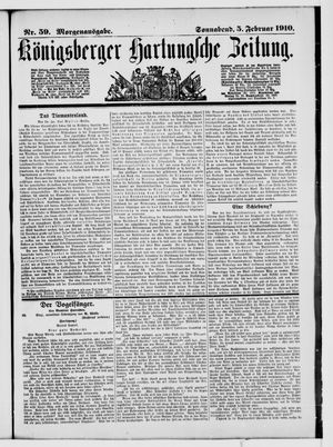 Königsberger Hartungsche Zeitung vom 05.02.1910
