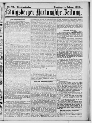 Königsberger Hartungsche Zeitung vom 08.02.1910