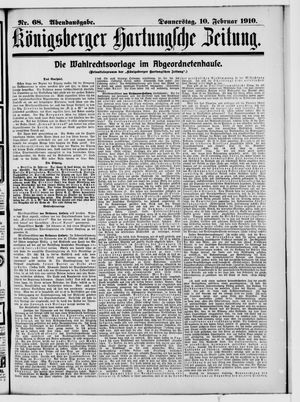Königsberger Hartungsche Zeitung vom 10.02.1910
