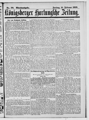 Königsberger Hartungsche Zeitung vom 11.02.1910